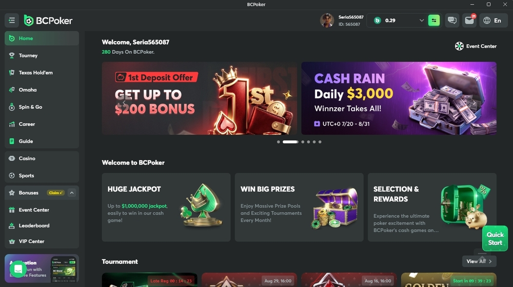 Bcpoker Mane Page App