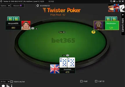 Bet365 Poker Twister Table En