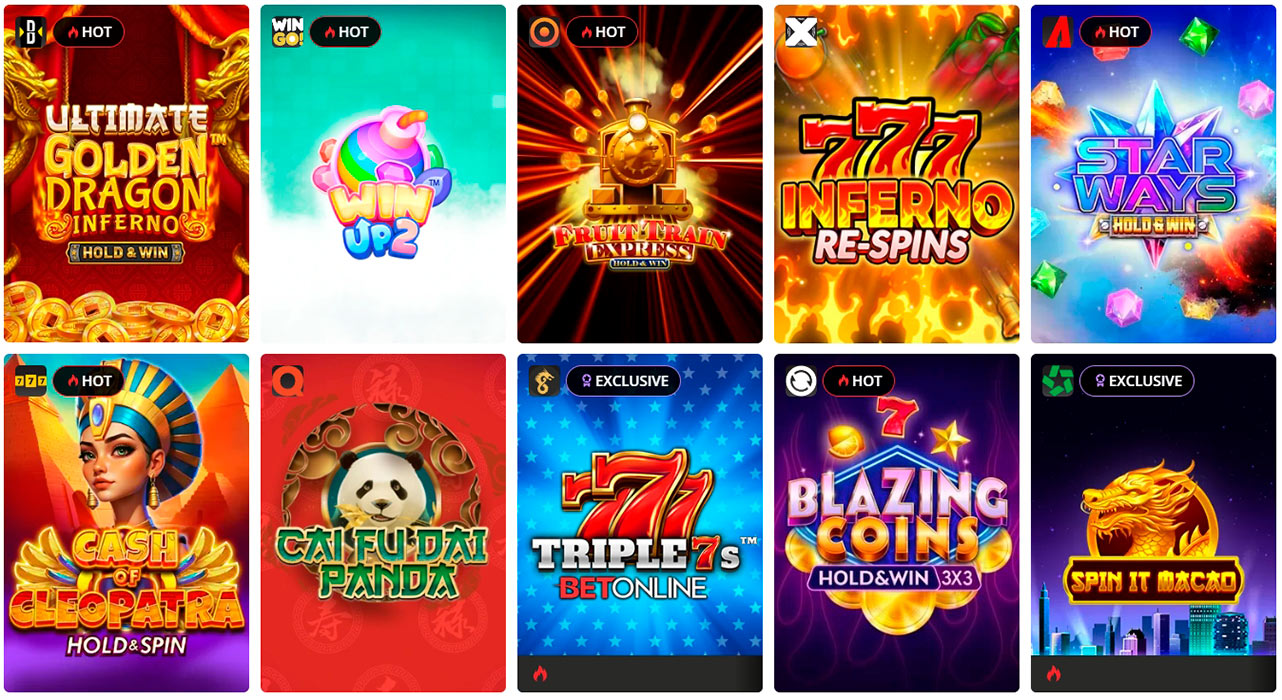 Betonline Casino Slots Lobby