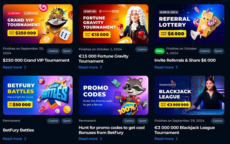 Bet Fury Casino Promo Page