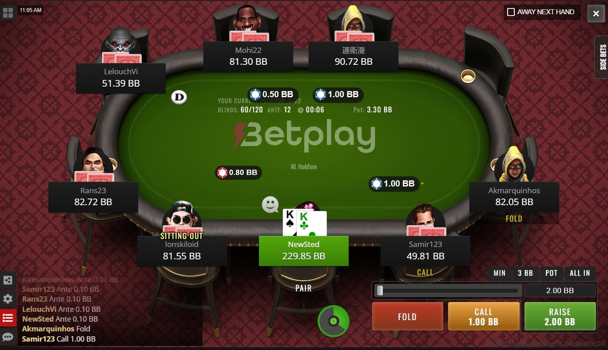 Betplay Poker Tournament Table