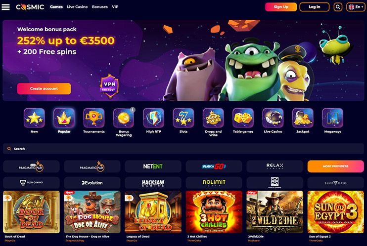 Cosmic Slot Casino Site