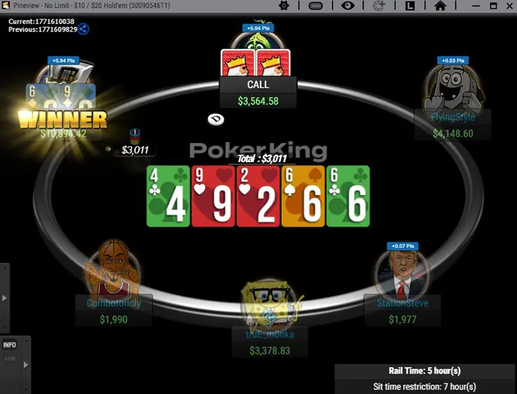 Poker King New Cash Table