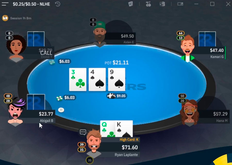 BetRivers Poker Table